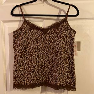 Croft and barrow play animal print tank top.
